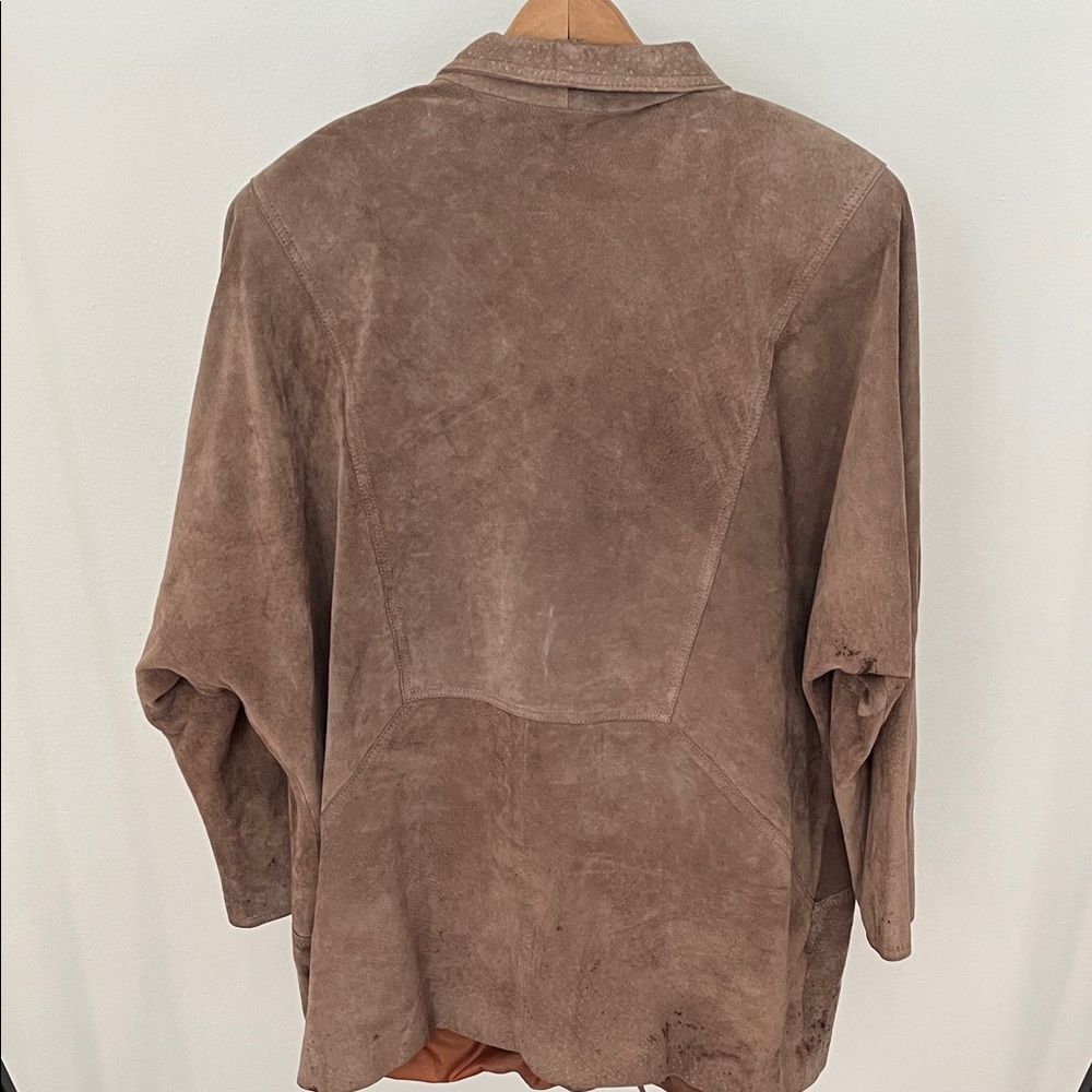 Vintage Brown Suede Men's Coat Laurice Brand - Picture 5 of 10